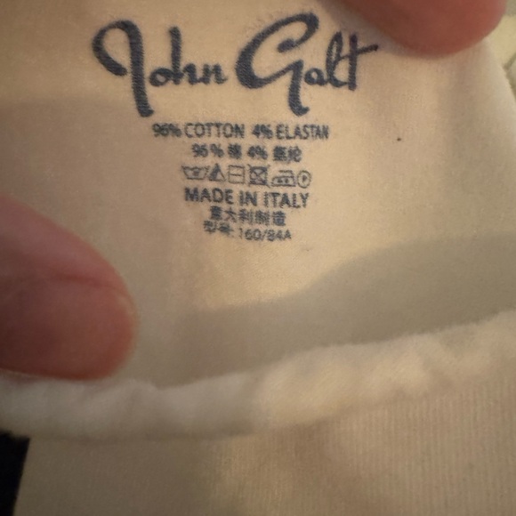 John Galt Bonnie Tee White One Size - Picture 3 of 5
